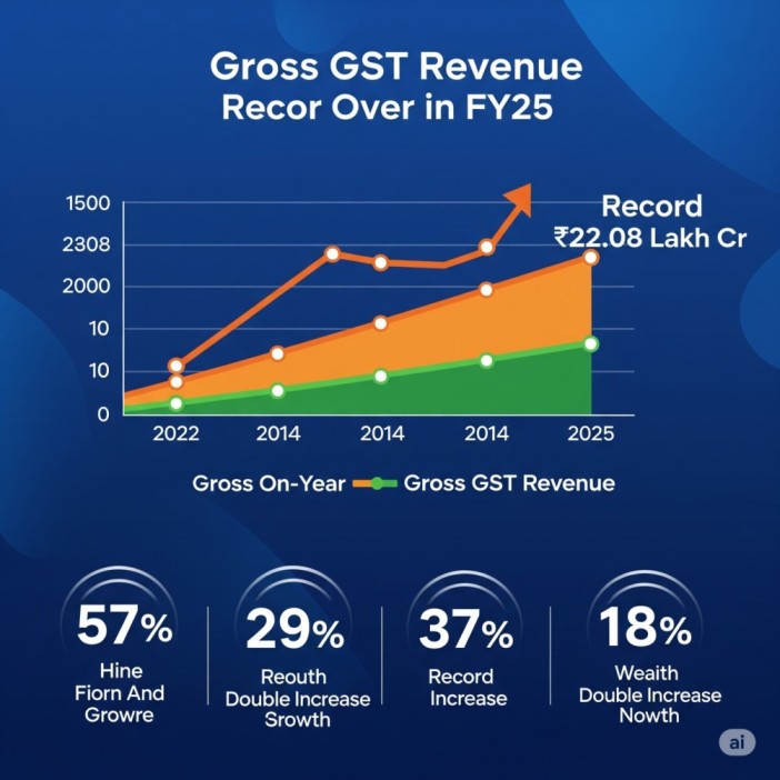 Gross GST Doubles in 5 Years